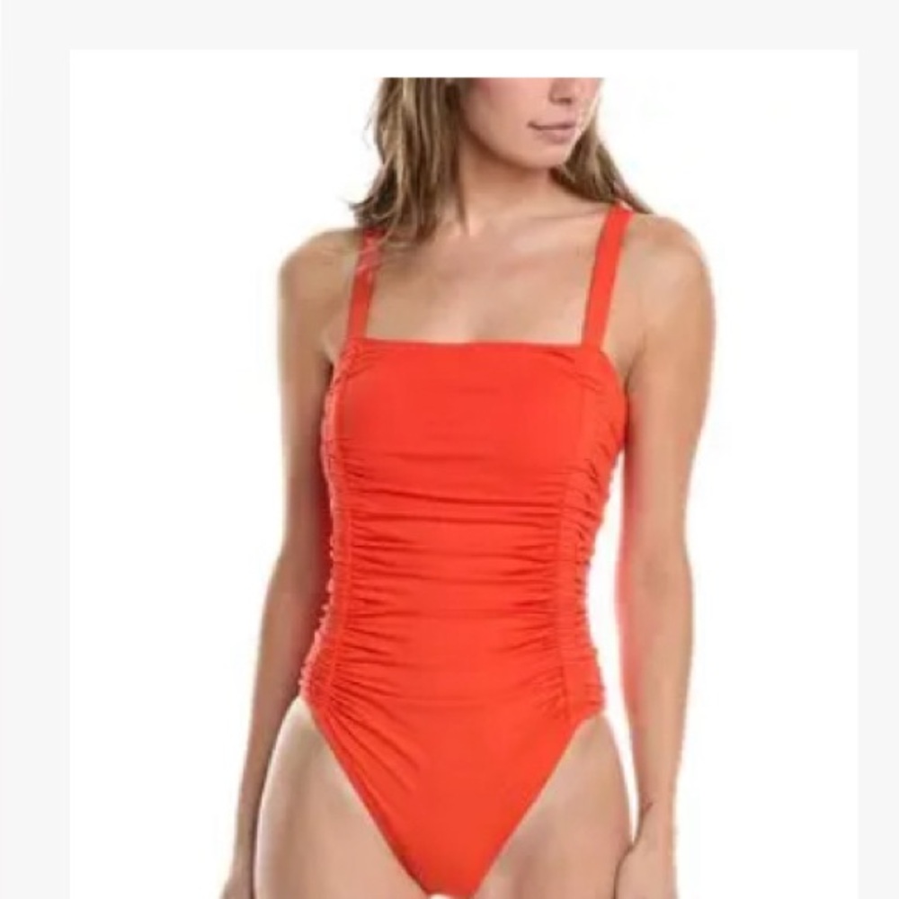 NWT Carmen Marc Valvo Vibrant Orange One-Piece Swimsuit
